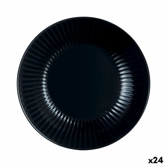 Тарелки глубокие Luminarc Cottage Чёрные Стеклянные 20 cm (24 штуки)
