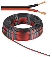 Wentronic Speaker Cable - red-black - OFC CU - 25 m roll - diameter 2 x 0.5 mm2 - Eca - Oxygen-Free Copper (OFC) - 25 m - Black - Red