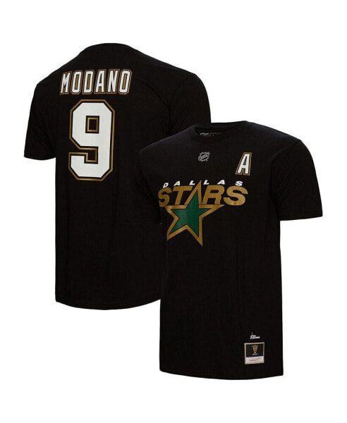 Men's Mike Modano Black Dallas Stars Name and Number T-shirt