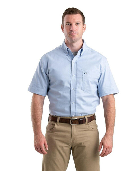 Men's Long Foreman Flex Short Sleeve Button Down Shirt