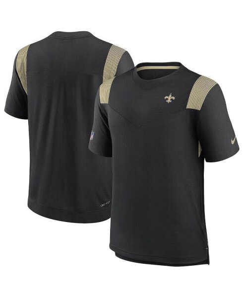 Men's Black New Orleans Saints Sideline Tonal Logo Performance Player T-shirt