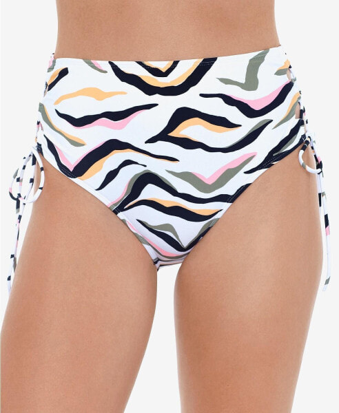 Купальный костюм женский Salt + Cove 281972 Juniors' Seeing Stripes High-Waist Bikini Bottoms, размер M