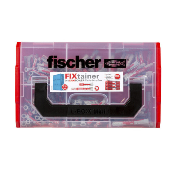 fischer FIXtainer - DUOPOWER - Expansion anchor - Concrete - Metal - Plastic - Grey - 210 pc(s) - Box