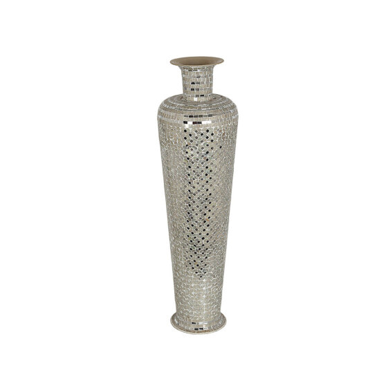 Floor vase Alexandra House Living Silver Metal Glass 23 x 81 x 23 cm