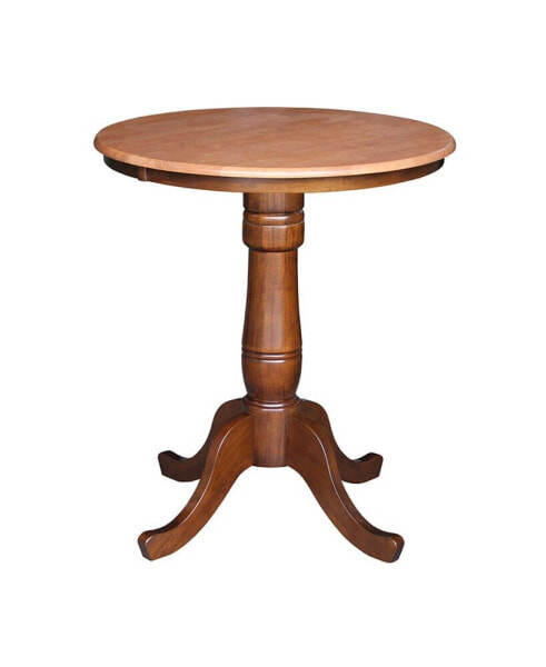 30" Round Top Pedestal Table- 34.9"H