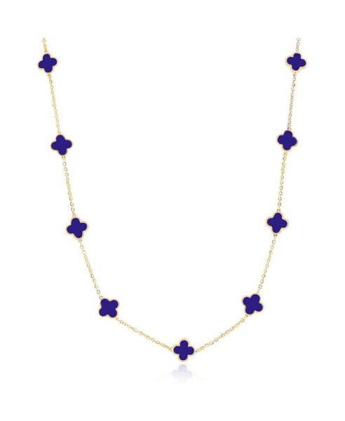 Mini Lapis Clover Necklace