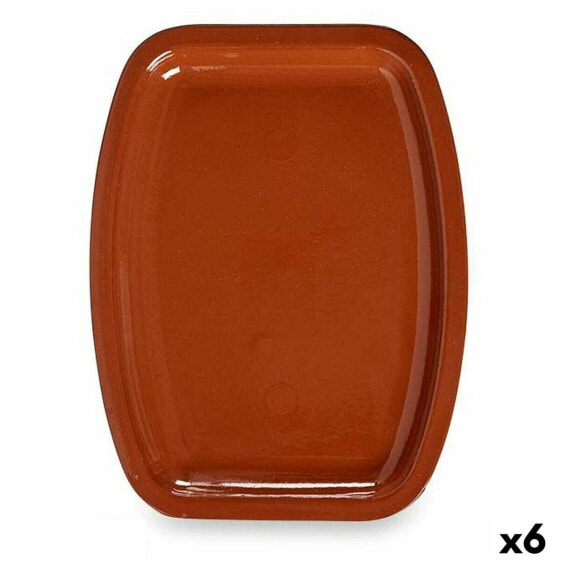 Oven Dish Baked clay 6 Units 30 x 4 x 40 cm