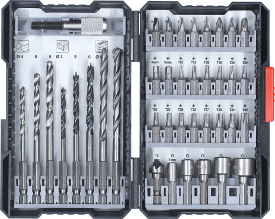 kwb Bit and Drill Bit Set - Drill - Drill bit set - Right hand rotation - 25 mm - Softwood - Steel - Stone - 39 pc(s)