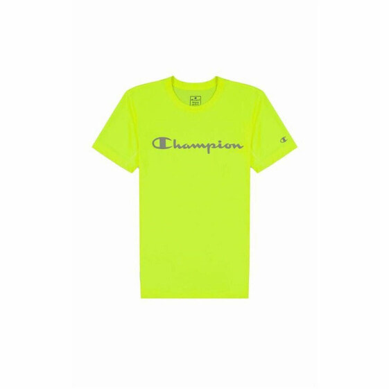 Men’s Short Sleeve T-Shirt Champion Crewneck Lime green