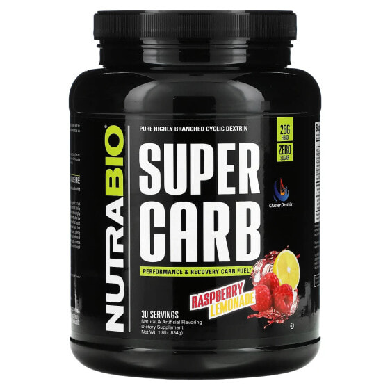 Посттренировочный комплекс NutraBio Super Carb, Киви и Земляника, 840 г (1.9 фунта)