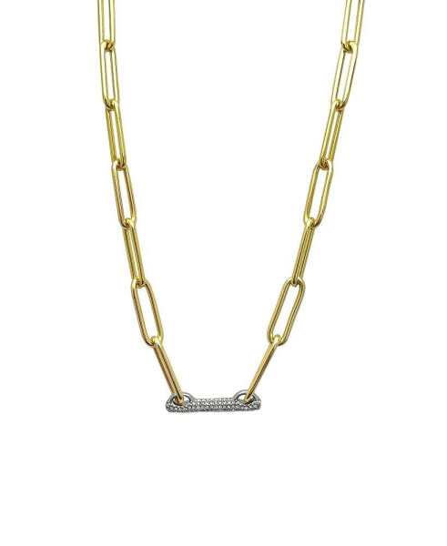 Vince Camuto pave Bar Chain Necklace