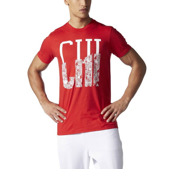 Adidas Originals Chicago Men's Training T-Shirt Scarlet-White bq1716