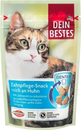 Katzenleckerli Dental Knabbertaschen mit Huhn, 60 g