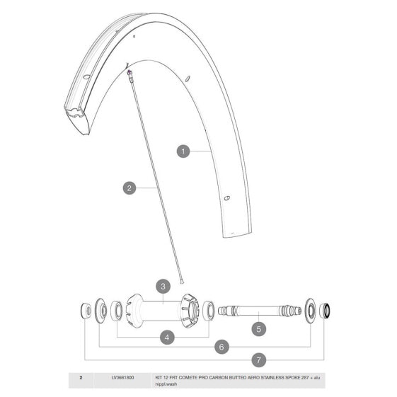 MAVIC Spokes Comete Pro Carbon Exalith Front 12 Units