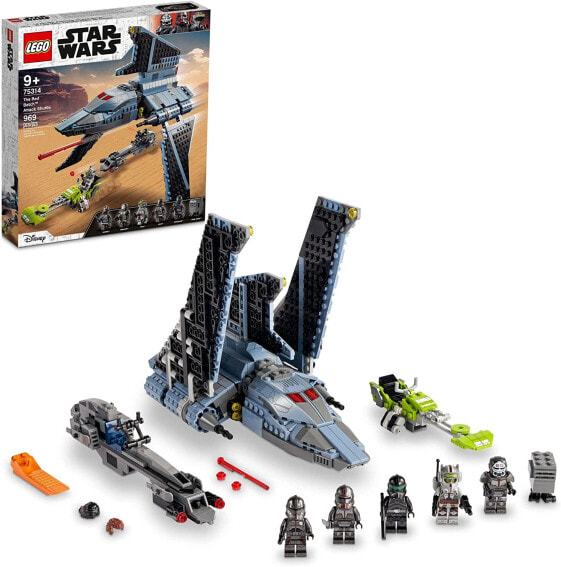 LEGO Star Wars The Bad Batch Attack Shuttle 75314 Awesome Toy with 2 Speeders Minifigures of Bad Batch Clones (969 Pieces)