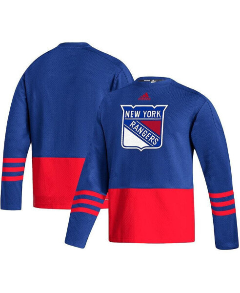 Свитер Adidas мужской с логотипом New York Rangers ветровой Royal Aeroready