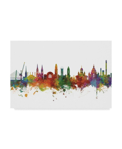 Michael Tompsett Helsinki Finland Skyline II Canvas Art - 20" x 25"