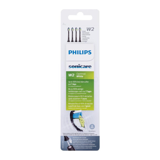 Philips Sonicare Optimal White W2 HX6064/11 Black 4 St. zahnbürstenkopf unisex Sonicare W2 Optimal White 4 St. Ersatzköpfe