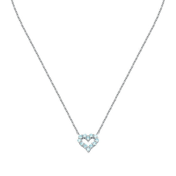 Lovely silver necklace Heart Tesori SAIW180