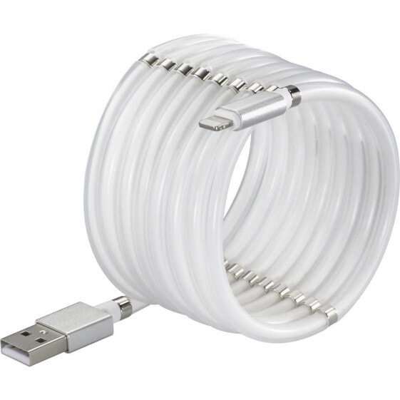 Renkforce TO-6897015 - 2 m - Lightning - USB A - Male - Male - White