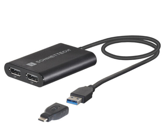 Sonnet USB3-DDP4K - USB Type-A - 2 x DisplayPort - Male - Female - Straight - Straight