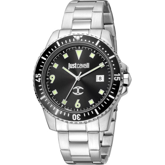 Мужские часы Just Cavalli JC1G246M0065 Чёрный Серебристый