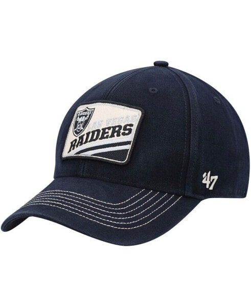 Men's Black Las Vegas Raiders Upland MVP Logo Adjustable Hat