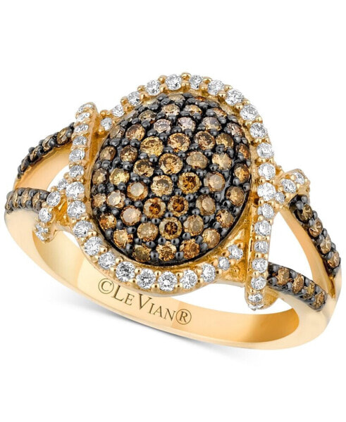 Кольцо Le Vian Diamond Oval Cluster