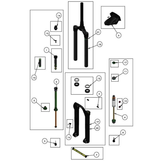 DVO Cable Guide Kit & D1 Screw