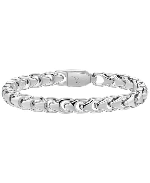 Men's Polished Link Chain Bracelet in Sterling Silver-Plate