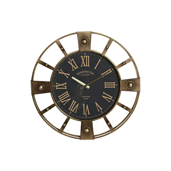 Настенное часы Home ESPRIT Чёрный Позолоченный Железо Vintage 60 x 8 x 60 cm