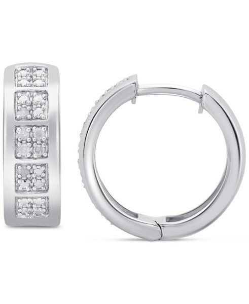 Серьги Macy's Men's Diamond Huggie Hoop