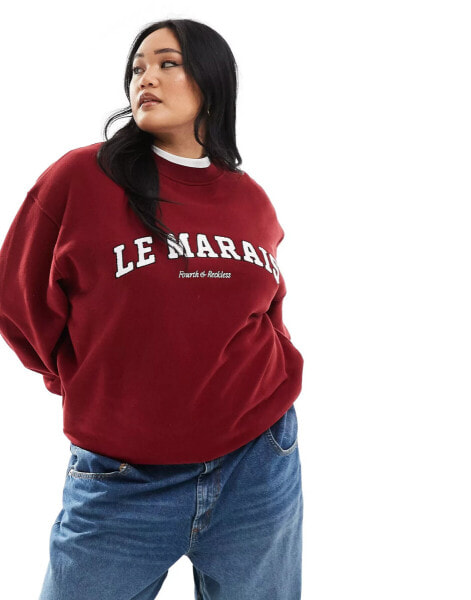 4th & Reckless Plus Marais logo sweatshirt in red