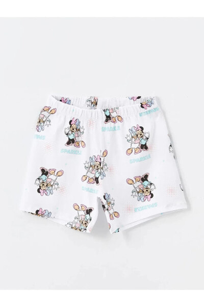 LCW Kids Beli Lastikli Minnie Mouse Baskılı Kız Çocuk Pijama Şort