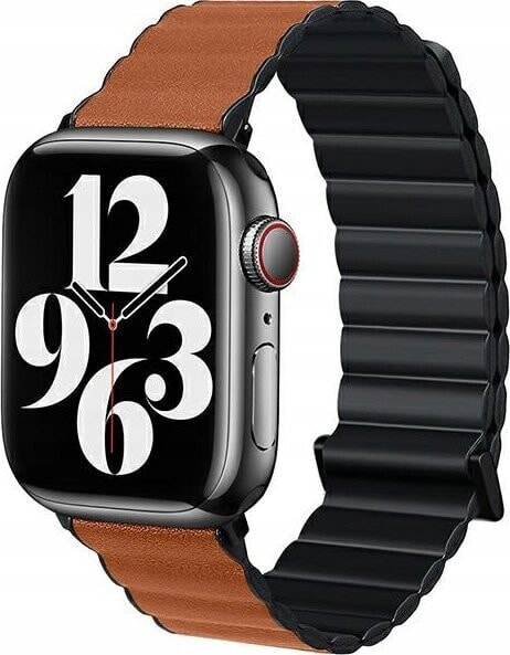 Beline Beline pasek Apple Watch Magnetic Pro 38/40/41mm czarno/brązowy black/brown box