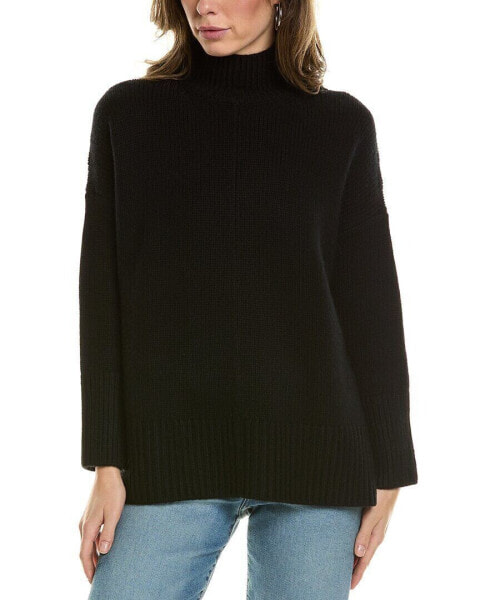 Vince Trapeze Turtleneck Wool & Cashmere-Blend Sweater Women's Black Xs/S