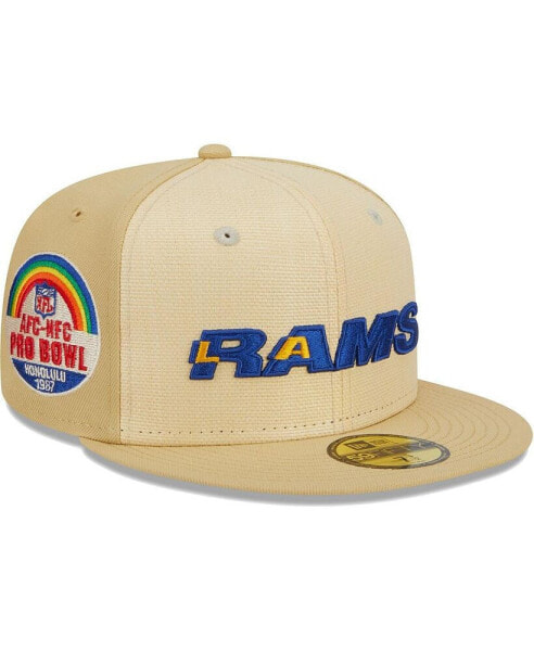 Головной убор New Era мужской Хаки Los Angeles Rams Raffia Front 59FIFTY Fitted Hat