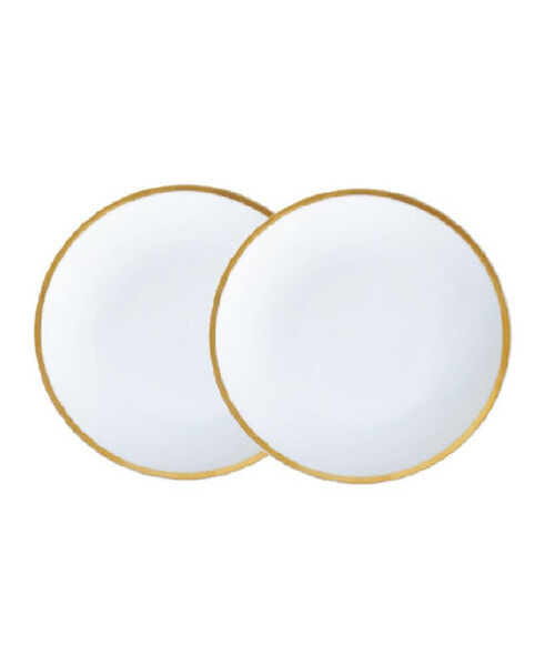 Golden Edge 8" Salad Plates - Set of 2