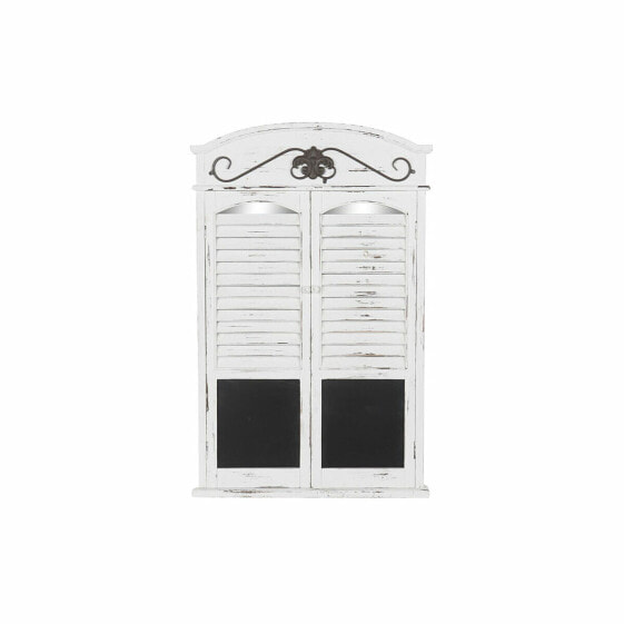 Настенное зеркало DKD Home Decor Зеркало Чёрный Деревянный Окна Белый (60 x 7 x 94 cm)