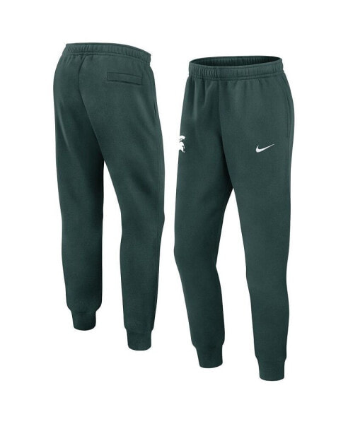 Men's Green Michigan State Spartans Sideline Club Fleece Joggers