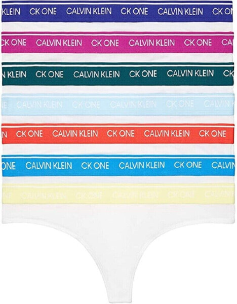 Calvin Klein Women's CK One Cotton Thong Panty 7 Pack - QF6574