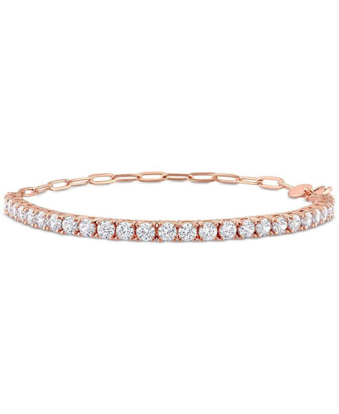 Cubic Zirconia Curved Bar Bracelet