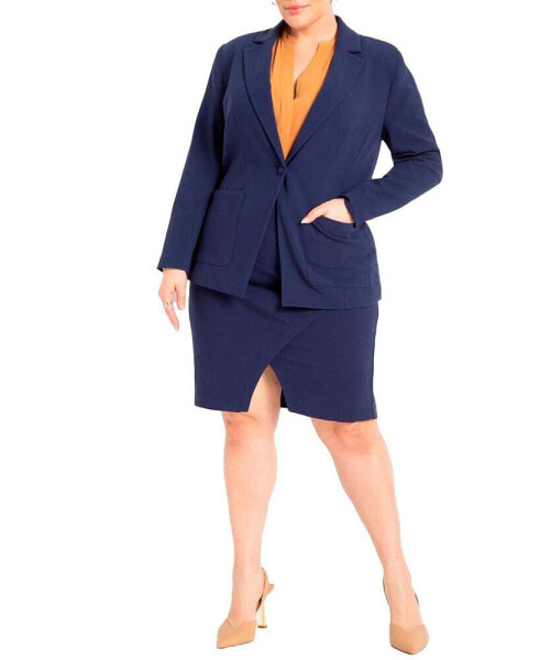 Plus Size The 365 Suit Wrap Pencil Skirt