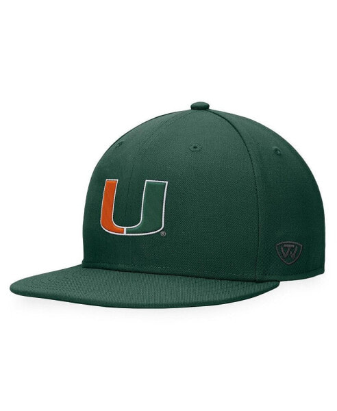 Men's Green Miami Hurricanes Fitted Hat