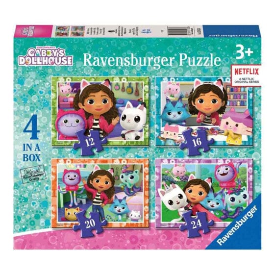 Развивающий пазл Ravensburger 4 в 1 Дом Гэбби Multicolor