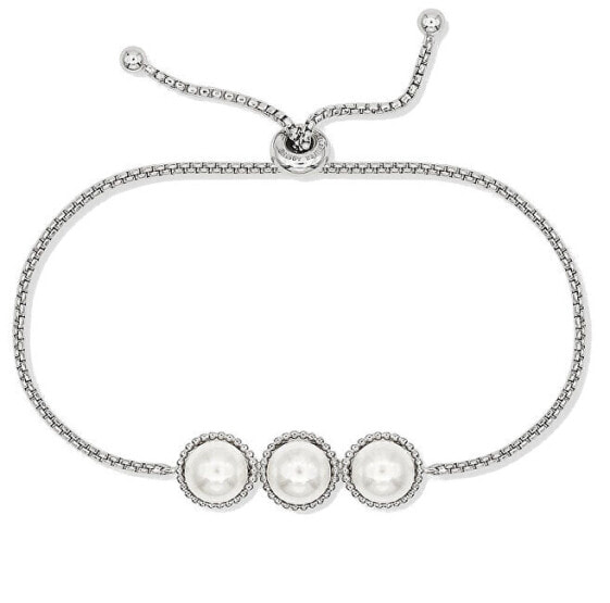Půvabný stříbrný náramek s perlami ERB-GLORY