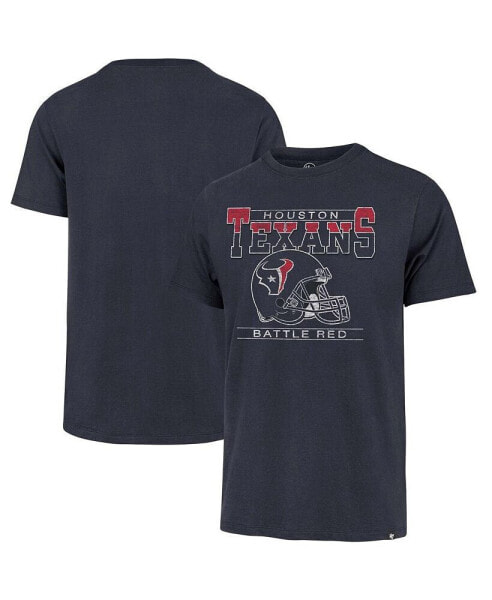 Men's Navy Distressed Houston Texans Gridiron Classics Time Lock Franklin T-shirt