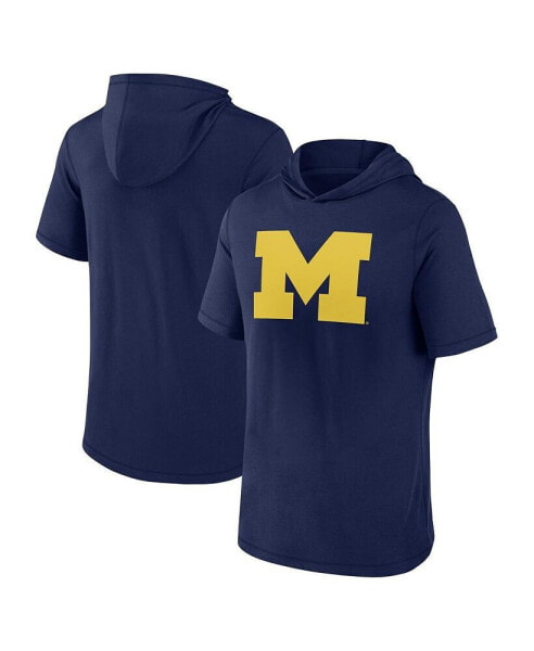 Men's Navy Michigan Wolverines Primary Logo Hoodie T-shirt