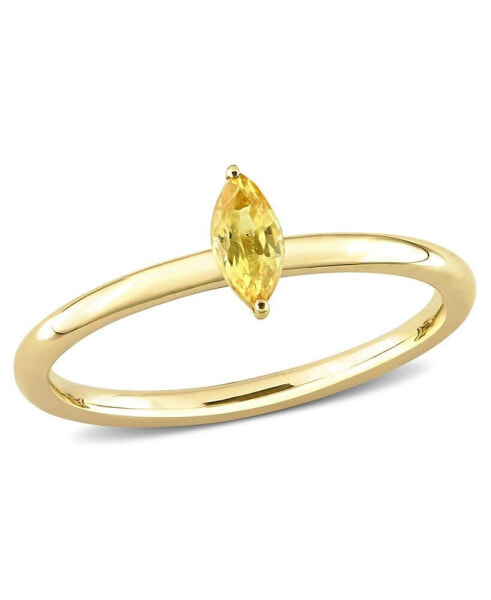 Marquise-Cut Yellow Sapphire (1/3 ct. t.w.) Stackable Ring in 10K Yellow Gold