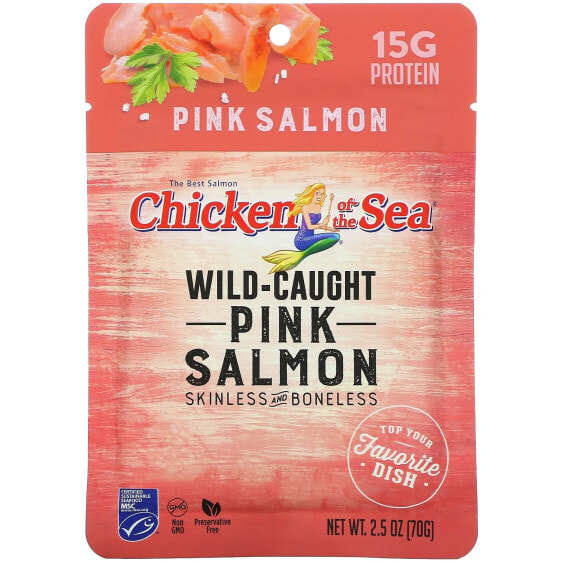 Консервация рыбы Chicken of the Sea Аляскинская розовая лосось с приправой для багеля, 70 г